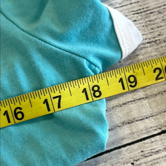 Nautica Sz Medium Blue Crew Neck T-Shirt with White Embroidered Letters - Picture 6 of 7